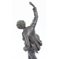 pereche de statuete Renaissance Revival. bronz patinat. Italia sec XIX